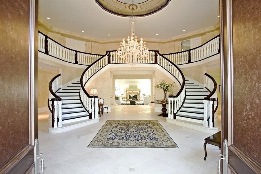 Grand foyer of a Calabasas Construction estate